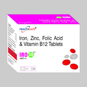 Iron 30mg + Zinc 10mg + Folic Acid 1.5mg + Vitamin B12 15mcg Tablets
